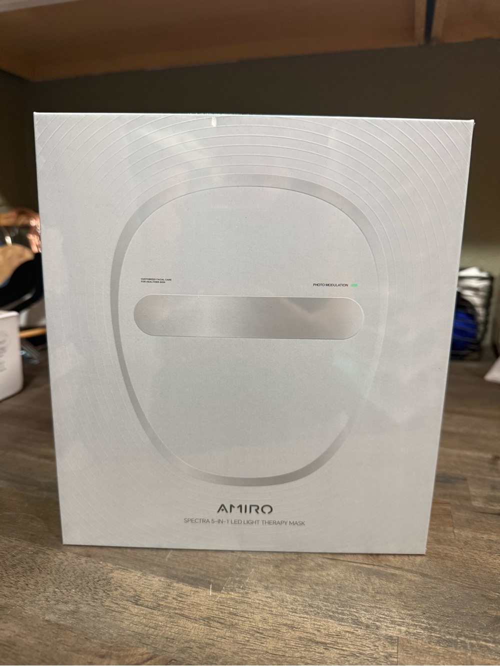 New Never Opened Amiro Spectra 5-in-1 LED Light Therapy Mask - White